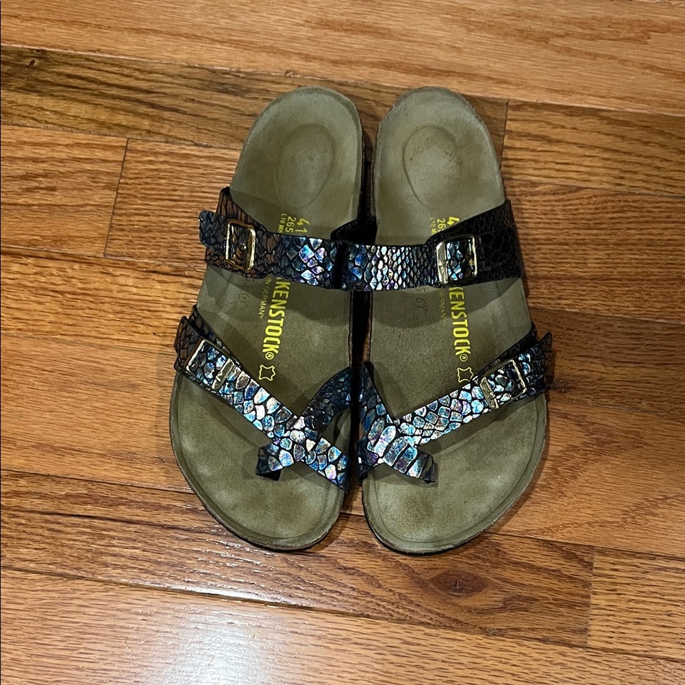 Birkenstock Iridescent Black Sandals